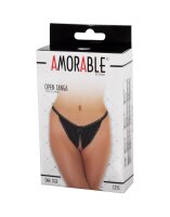 Amorable by Rimba Offener Tanga Tanga Schwarz One Size