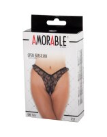 Amorable by Rimba Offener Brazilian Slip Schwarz One Size