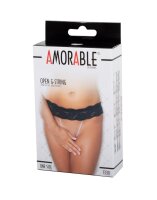Amorable by Rimba G-String mit Perlen Einheitsgröße Schwarz