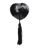 Amorable by Rimba Nipple Covers with Fringes Black