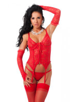 Amorable by Rimba Korsett-Set mit G-String, Handschuhen...