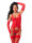 Amorable by Rimba Korsett-Set mit G-String, Handschuhen und Strümpfen Rot M/L