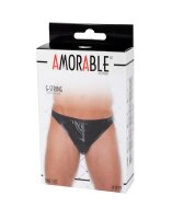 Amorable by Rimba String in Lackoptik Einheitsgröße Schwarz