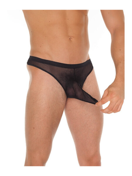 Amorable by Rimba Transparenter String mit Penis Sleeve Einheitsgröße Schwarz