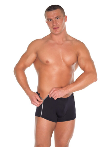 Amorable by Rimba Boxer shorts with 2 zippers One Size Black