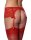 Amorable Garter Belt with G-String and Stockings Red One Size