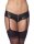 Amorable Pants with Zipper, Suspenders and Stockings Black S-M