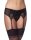Amorable Garter Belt with Thong and Stockings Black One Size