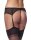 Amorable Garter Belt with Thong and Stockings Black One Size