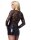 Amorable Minikleid im Wetlook Schwarz S-M