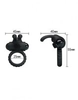 Crazy Bull Eudora vibrating cockring Black Ø 2,5 cm