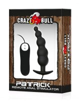 Crazy Bull Patrick Analplug mit Vibration Analstab Schwarz
