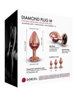 DORCEL Diamant Plug M - Rose 3,4 cm