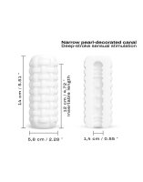 DORCEL Texturierter Masturbator Cup - Eng Weiß