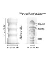 DORCEL Texturierter Masturbator Cup - Exotic Weiß