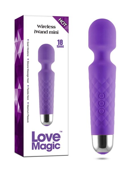 Love Magic IWand Mini Wand Vibrator 20 cm Lila