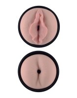 LoveToy Training Master Double Side Stroker Pussy + Anus - Nude