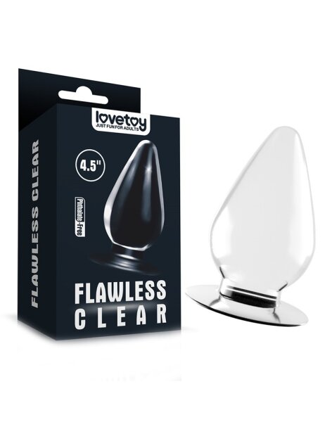LoveToy Flawless Clear Anale Plug 4.5"/ 12 cm Transparant