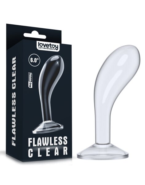 LoveToy Flawless Clear Prostaat Plug 6" / 15 cm Transparant