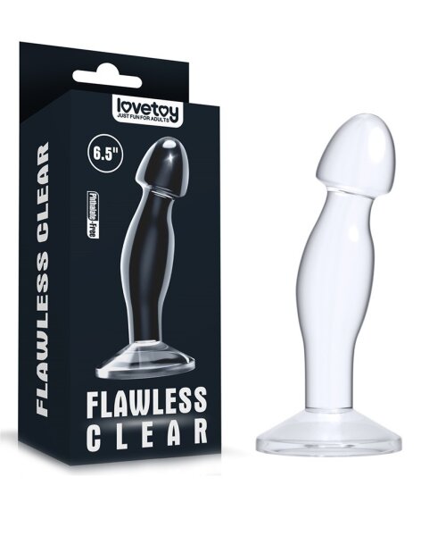 LoveToy Flawless Clear Prostaat Plug 6.5" / 16.5 cm Transparant