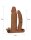 LoveToy Pleasure X Tender Vibrating Double Penis Sleeve + 2" /  5 cm Brown
