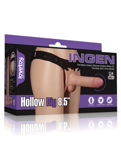 LoveToy Strap-On Harness met Dildo 8" / 20,3 cm Nude
