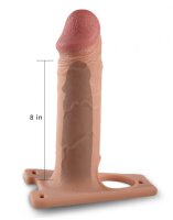 LoveToy Strap-On Harness met Dildo 8" / 20,3 cm Nude