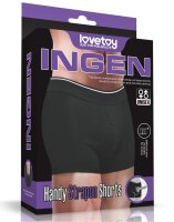 LoveToy Unisex Strap On Shorts Size L Black