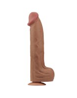LoveToy - Sliding Skin Dildo 36 cm - Brown