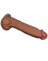 LoveToy - Sliding Skin Dildo 36 cm - Brown