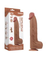 LoveToy - Sliding Skin Dildo 36 cm - Brown
