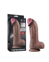 LoveToy Dual Layered Silicone Dildo XXL 28 cm (Ø7.4 cm) Brown