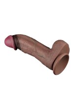 LoveToy Dual Layered Silicone Dildo XXL 28 cm (Ø7.4 cm) Brown