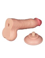 LoveToy - Sliding Skin Dildo 20 cm (Ø 3.9 cm) - Nude