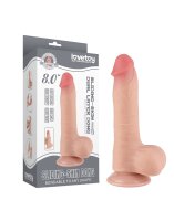 LoveToy - Sliding Skin Dildo 20 cm (Ø 3.9 cm) - Nude
