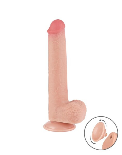 LoveToy - Sliding Skin Dildo 22 cm (Ø 3.7 cm) - Nude
