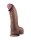 LoveToy Dual Layered Silicone Dildo XXL 33 cm (Ø5.5 cm) Brown