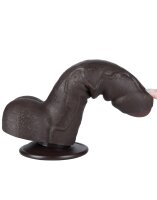 LoveToy - Sliding Skin Dildo 18.3 cm (Ø 3.5 cm) - Black