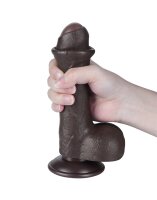 LoveToy - Sliding Skin Dildo 18.3 cm (Ø 3.5 cm) - Black