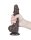 LoveToy - Sliding Skin Dildo 19.5 cm (Ø 3.6 cm) - Black