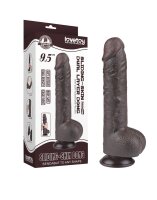 LoveToy - Sliding Skin Dildo 24 cm (Ø 4.3 cm) - Black