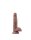 LoveToy - Dual Layered Silicone Dildo 18.5 cm (Ø 3.7 cm) - Brown