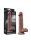 LoveToy - Dual Layered Silicone Dildo 19.5 cm (Ø 3.7 cm) - Brown