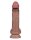 LoveToy - Dual Layered Silicone Dildo 19.5 cm (Ø 3.7 cm) - Brown