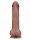 LoveToy - Dual Layered Silicone Dildo 19.5 cm (Ø 3.7 cm) - Brown