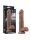 LoveToy - Dual Layered Silicone Dildo 20.5 cm (Ø 4 cm) - Brown