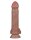 LoveToy - Dual Layered Silicone Dildo 20.5 cm (Ø 4 cm) - Brown