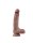 LoveToy - Dual Layered Silicone Dildo 21.5 cm (Ø 4.2 cm) - Brown