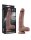 LoveToy - Dual Layered Silicone Dildo 21.5 cm (Ø 4.2 cm) - Brown