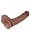 LoveToy - Dual Layered Silicone Dildo 21.5 cm (Ø 4.2 cm) - Brown